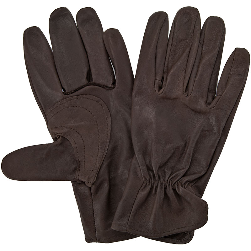 (image for) Black Kangaroo Leather Elastic Back Roper Gloves (Size: 9 1/2)